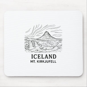 Island Mt Kirkjufell Wandern Aurora Borealis Souve Mousepad