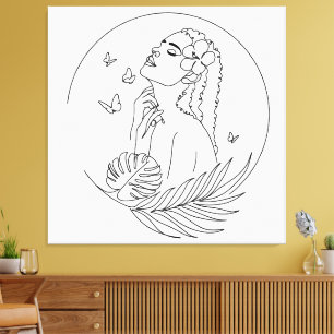 Island Muse – Tropisch Weiblich Leinwanddruck