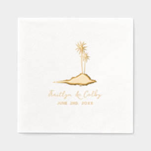 Island Palmen Wedding Servietten Mit Folie