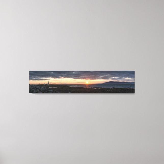 Island Panorama Sonnenuntergang Leinwand (Vorderseite)