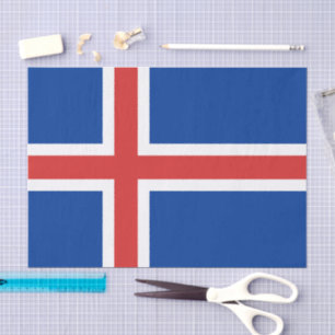 Island-Papiertaschentuch, isländische Flagge Tasch Seidenpapier