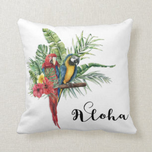 Island Paradise Birds Tropical Floral Botanical Kissen