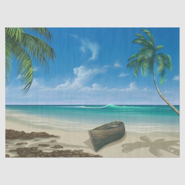 Island Paradise Ocean 20-x30 Decoupage Seidenpapier (Vorderseite)