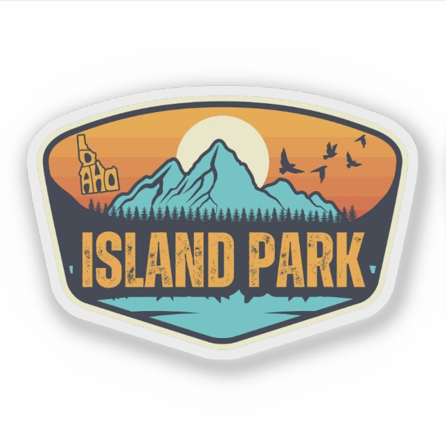 Island Park, Idaho Aufkleber (Vorderseite)