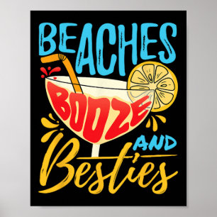 Island Party Beach Bachelorette - Strände Bootsfah Poster
