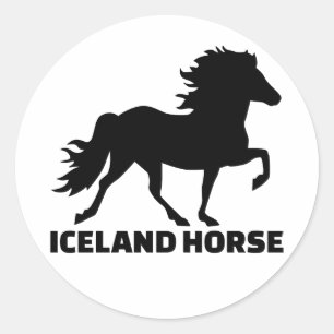 Island-Pferd Runder Aufkleber