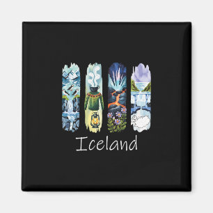 Island Pinselstrich Isländischer Urlaub Souvenir I Magnet