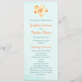 Island Plumeria Hochzeitsprogramme Programm