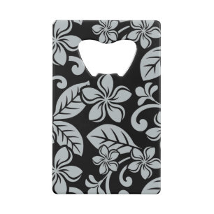 ISLAND PLUMERIA (NOIR/GRIS) CARTE DE CRÉDIT BOUTEI