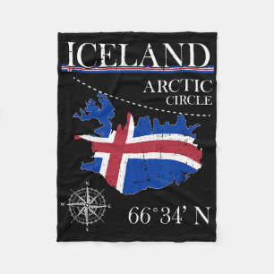 Island - Polarkreis - Polarisland Island Flagge Fleecedecke
