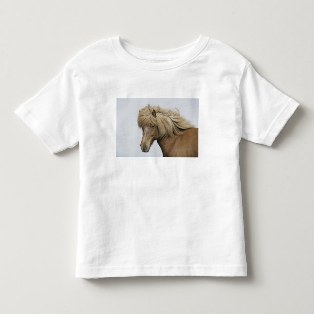 Island. Portrait eines isländischen Pferdes. Kleinkind T-shirt (Vorderseite)