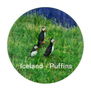 Island - Puffins Schneidebrett