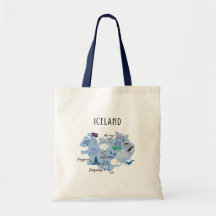 Island-Reisekarte (einseitiger Druck)