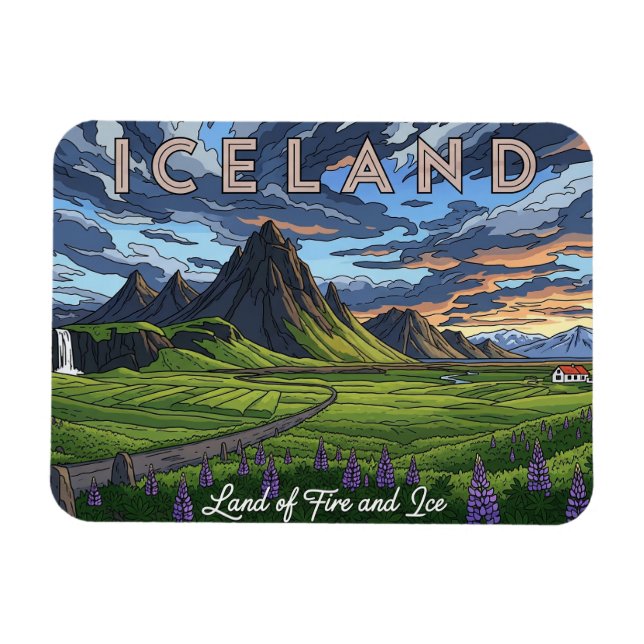 Island Reisen Magnet (Horizontal)