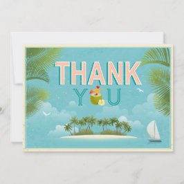 Island Resort Beach Reiseziel Vielen Dank Dankeskarte