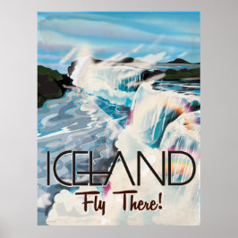 Island Retro Landscape Travel Poster