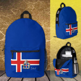 Island, Rucksack, isländische Flagge / patriotisch Bedruckter Rucksack