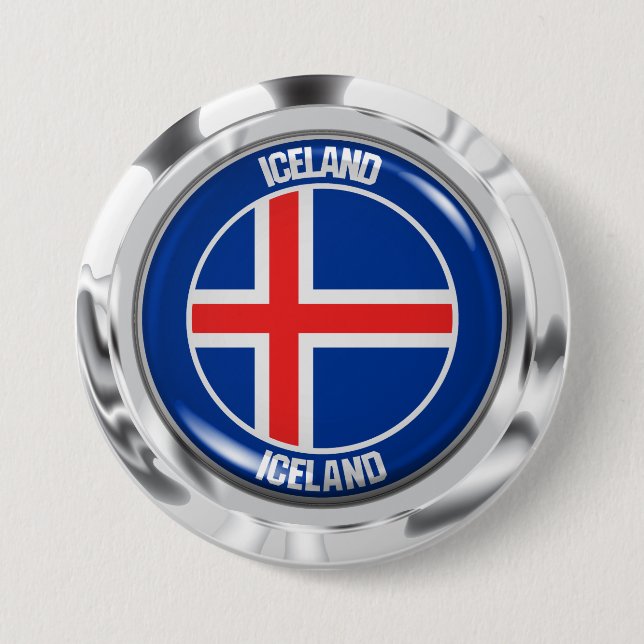 Island-RundEmblem Button (Vorderseite)