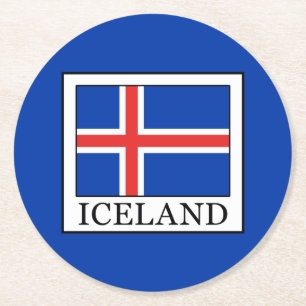 Island Runder Pappuntersetzer