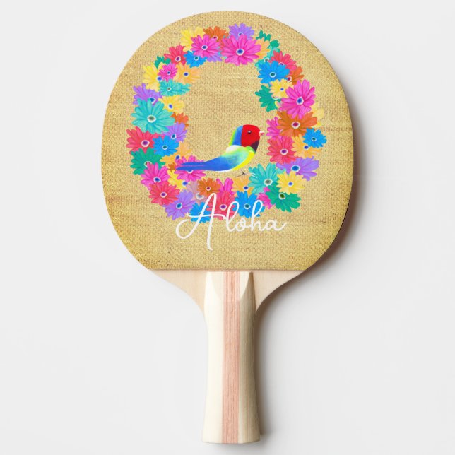 Island Rustic Bird 'Aloha'  Tischtennis Schläger (Vorderseite)