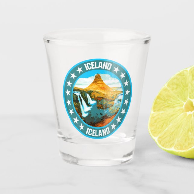 Island Schnapsglas (Vorderseite)