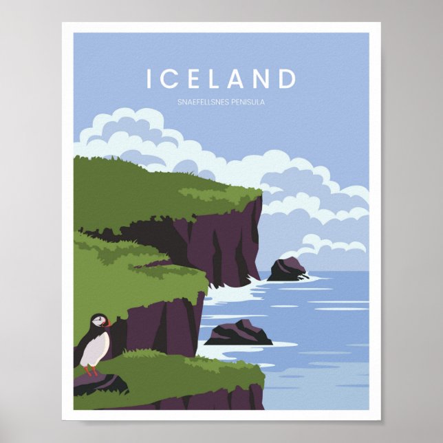 Island Snæfellsnes-Halbinsel Poster (Vorne)