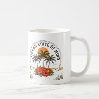 Island State of Mind Vintage Tropical HibiscusIsla Kaffeetasse