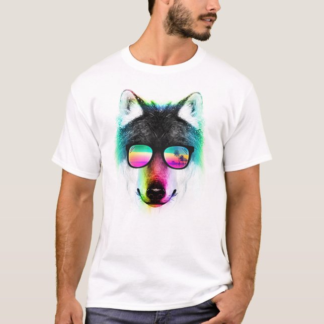 Island summer wolf T-Shirt (Vorderseite)