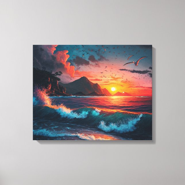 ISLAND SUNSET #1 LEINWANDDRUCK (Vorderseite)