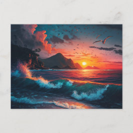 ISLAND SUNSET #1 POSTKARTE