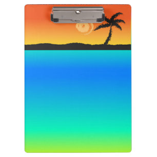 Island Sunset Clipboard Klemmbrett