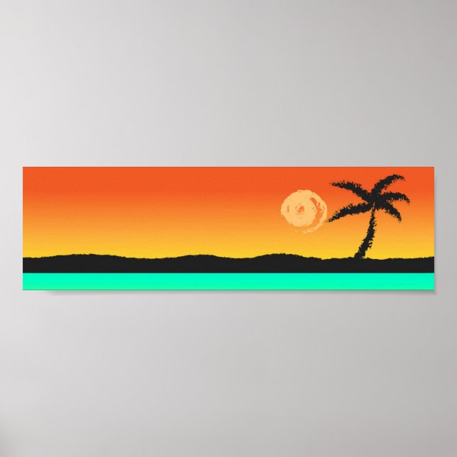 Island Sunset Poster (Vorne)