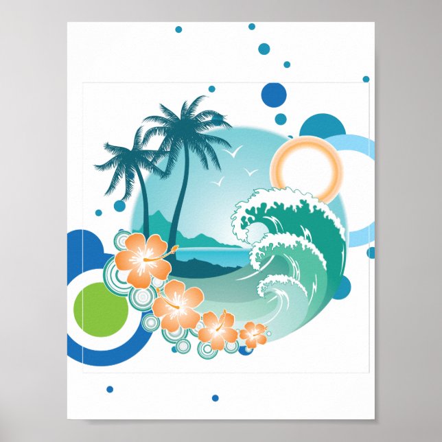 Island Surf Poster (Vorne)