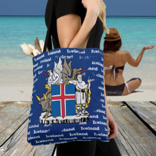 Island-Tasche, isländische Flagge Mode Tasche
