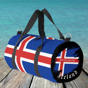 Island-Tasche, Reykjavik, Reise, isländische Flagg Duffle Bag