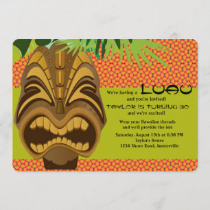 Island Tiki Luau Party Einladung #2