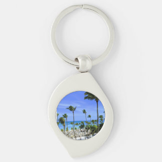 Island Time Metal Keychain Schlüsselanhänger