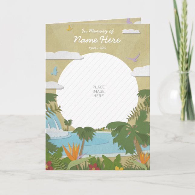 Island Tropics Memorial Card / Beerdigung Programm (Vorderseite)