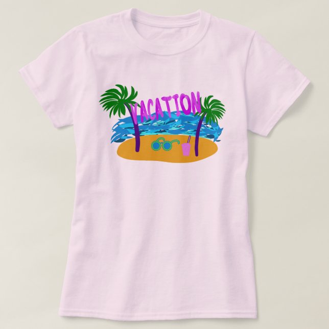 Island Vacation T - Shirt (Design vorne)