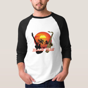 Island Vibes Basic 3/4 Sleeve Raglan T - Shirt