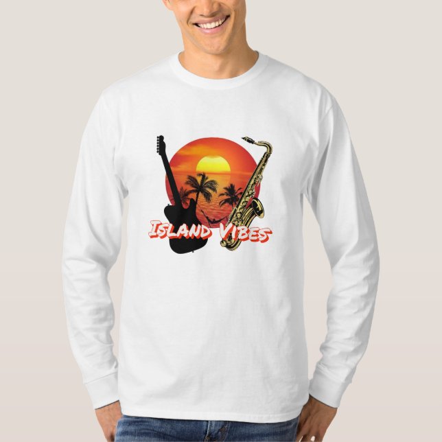 Island Vibes Basic Long Sleeved T - Shirt (Vorderseite)