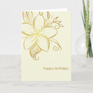 Island Vibes Birthday Tropical Plumeria Blume Ankündigung