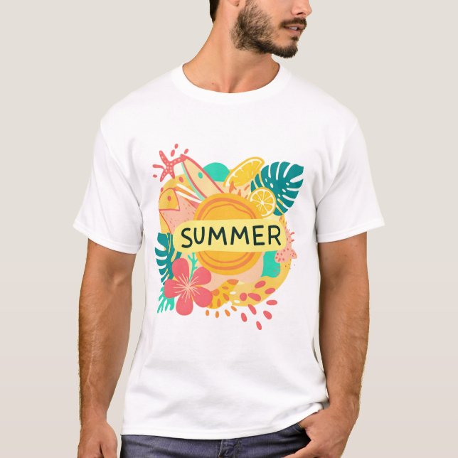 "Island Vibes: Design des Summer T - Shirt (Vorderseite)