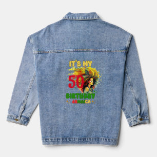 Island Vibes Jamaica Birthday Girl Group Matching Jeansjacke