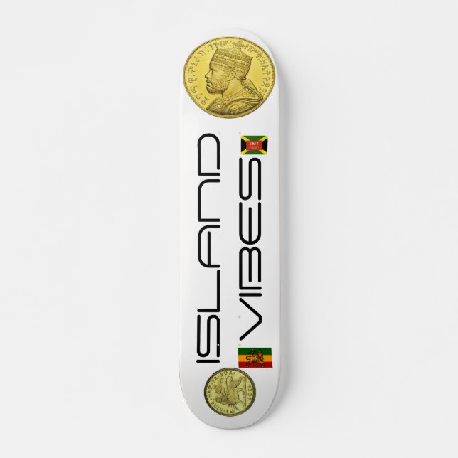 ISLAND VIBES Skateboard, 7¾ Zoll Deck Skateboard (Vorne)