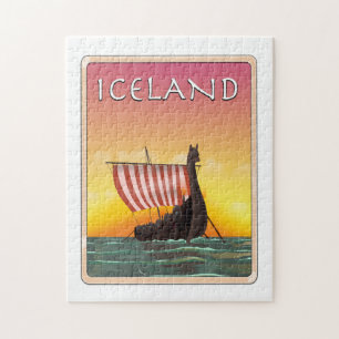Island Viking Travel Poster