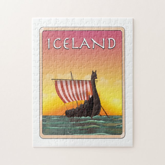 Island Viking Travel Poster (Vertikal)