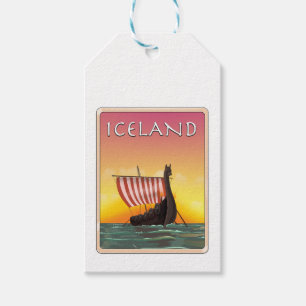 Island Viking Travel Poster Geschenkanhänger