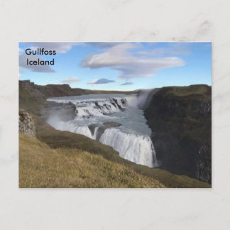 Island - Wasserfall Gullfoss Postkarte