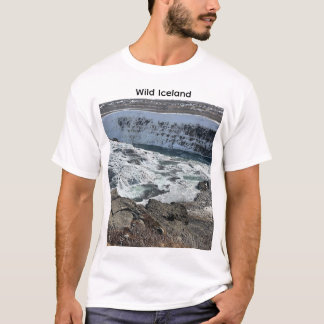 Island-Wasserfall-Naturfotografie-T-Shirt aus Isla T-Shirt